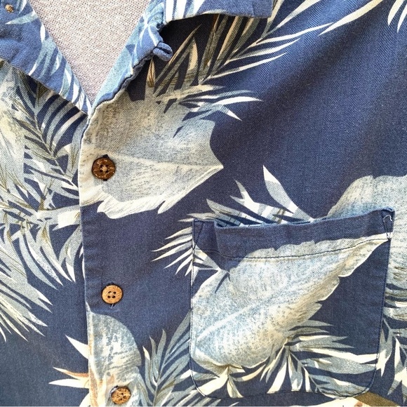 Vintage 100% Silk Tropical Hawaiian Style Resort Shirt Size XL - Picture 4 of 7